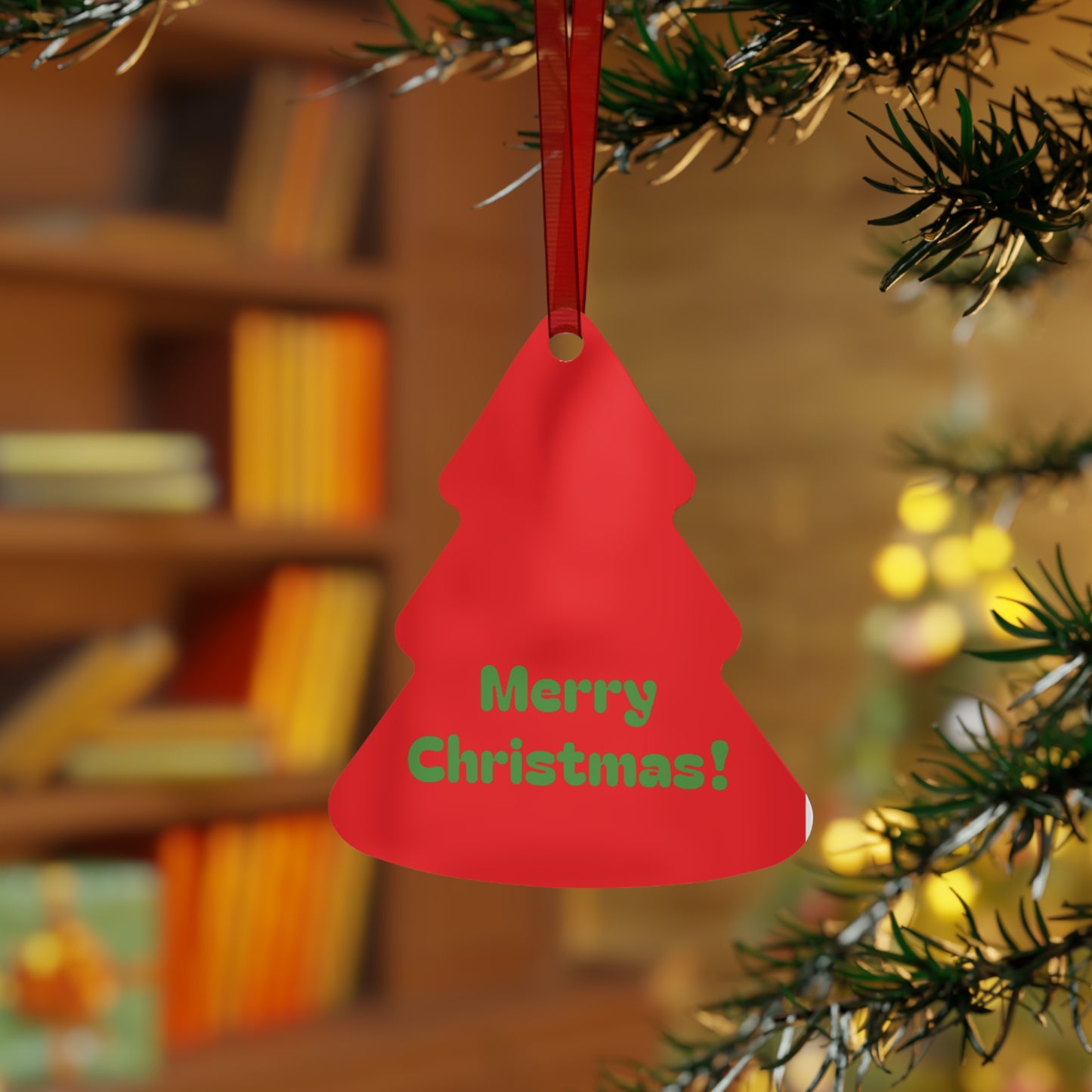 Christmas Metal Ornaments — Silver Bell, Tree & Chocolate Coin Set